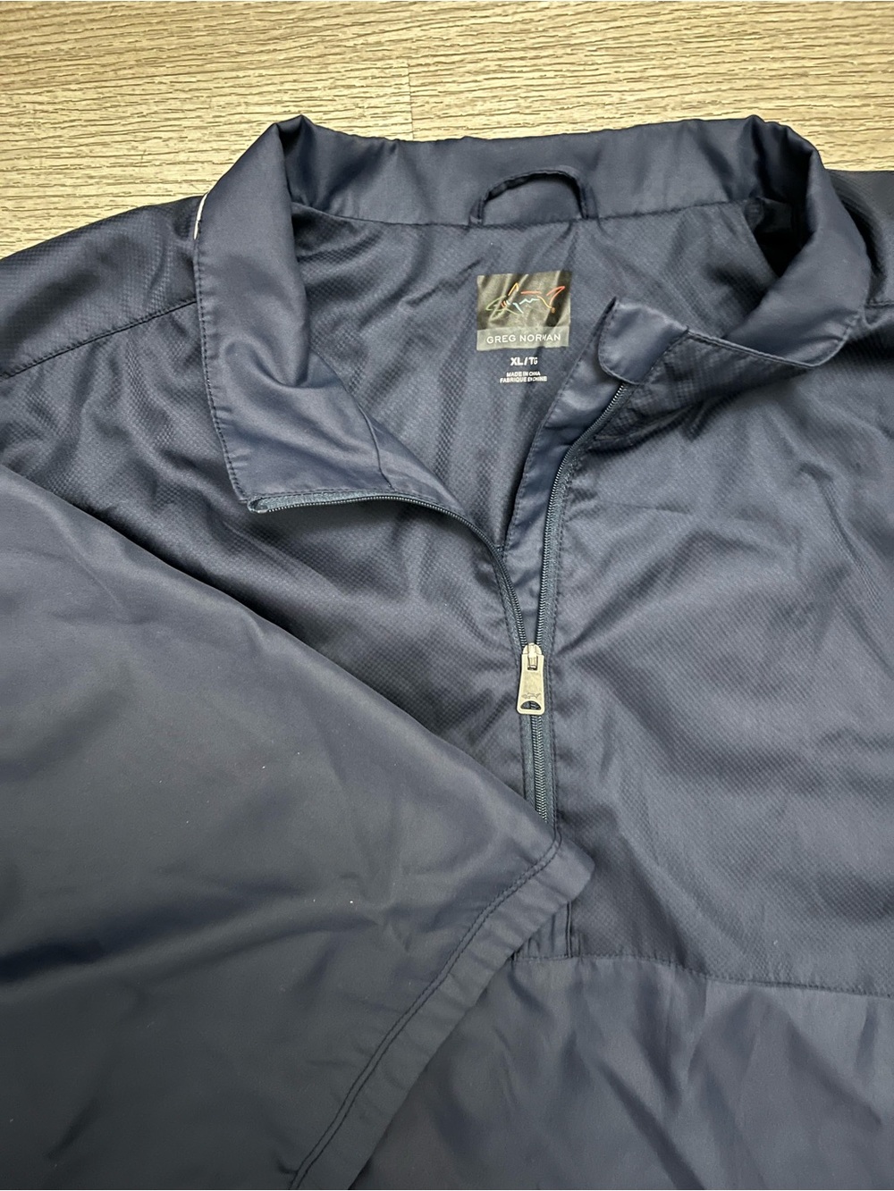 Greg Norman Collection Men's Navy Quarter-Zip Windbreaker Short Sleeve Jacket XL